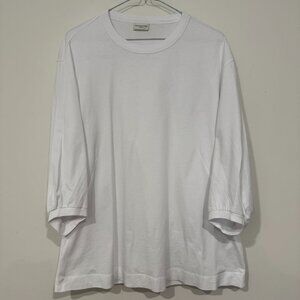 Dries Van Noten Womens Herissa Organic Cotton T-shirt Oversized Balloon Sleeve M